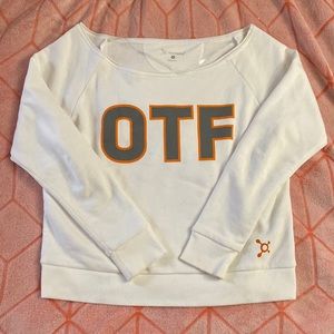 OTF Off shoulder Crew Sweatshirt